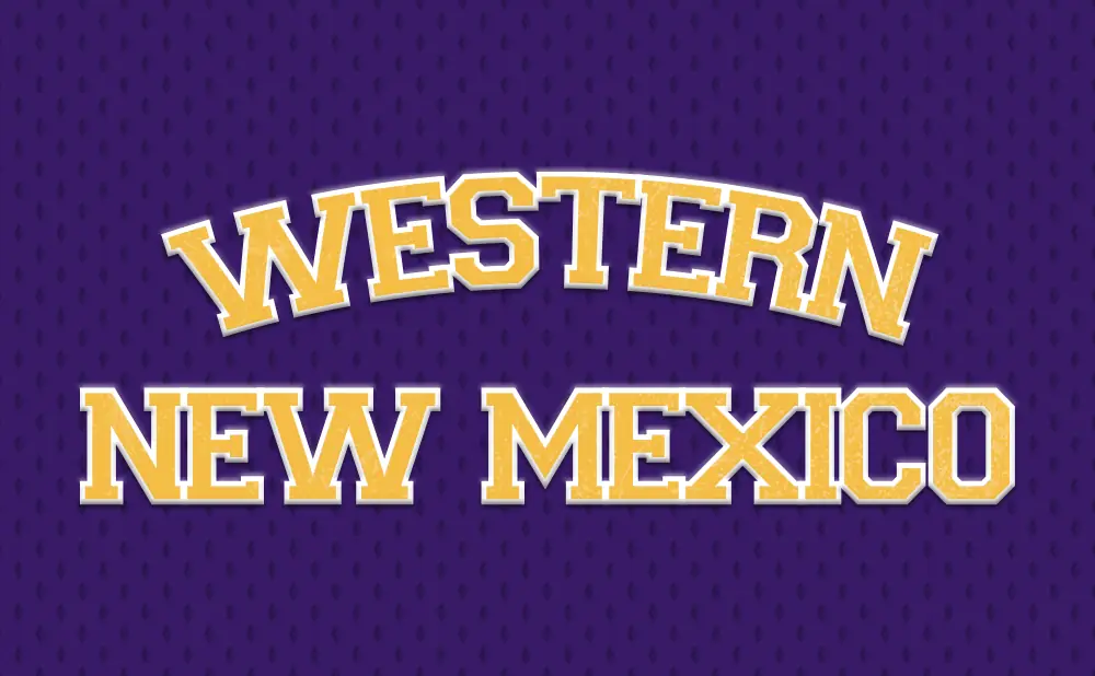 Western New Mexico text on a purple background.