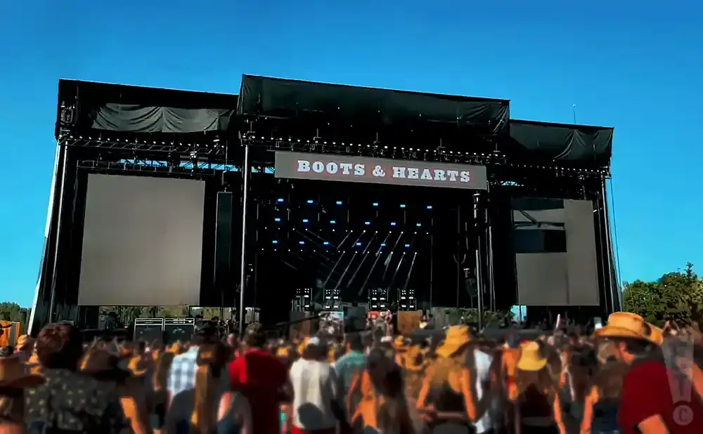 Outdoor music festival stage with 