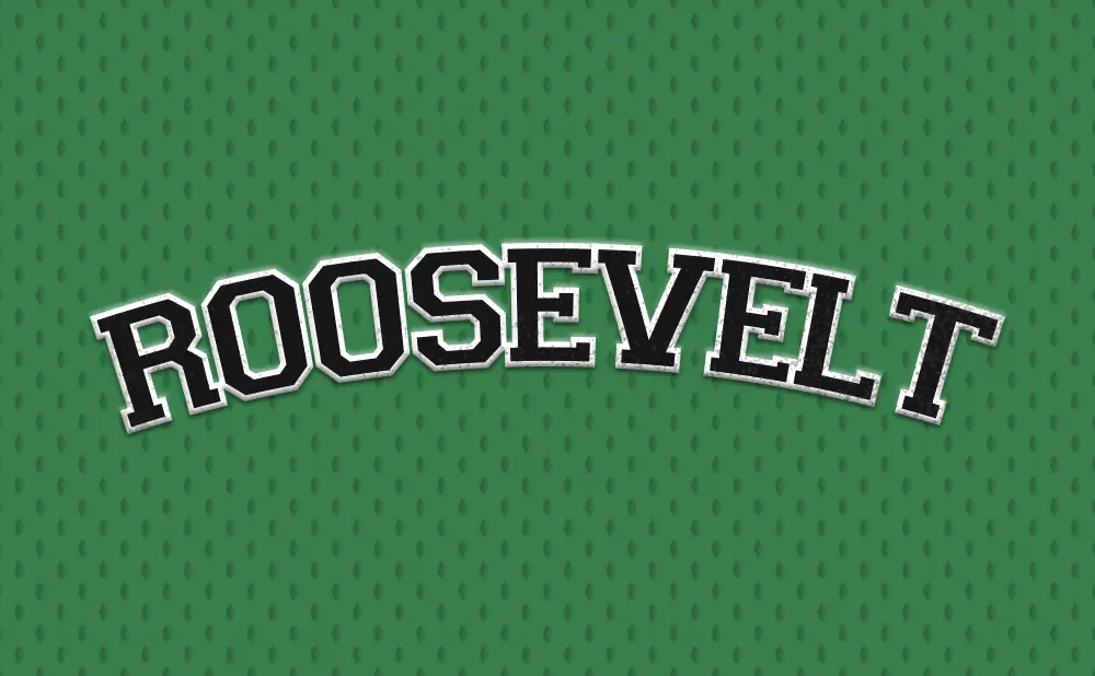 Green background with the word 