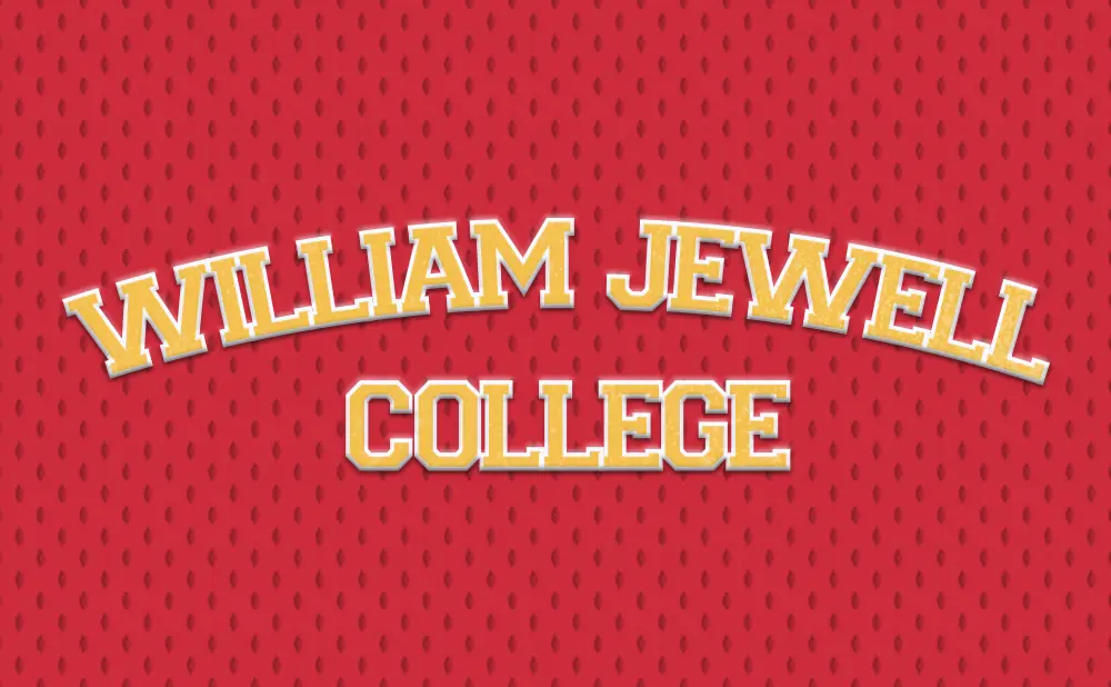 William Jewell College text on a red, textured background.