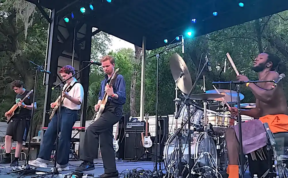 black midi performing at the orpheum in tampa, florida.