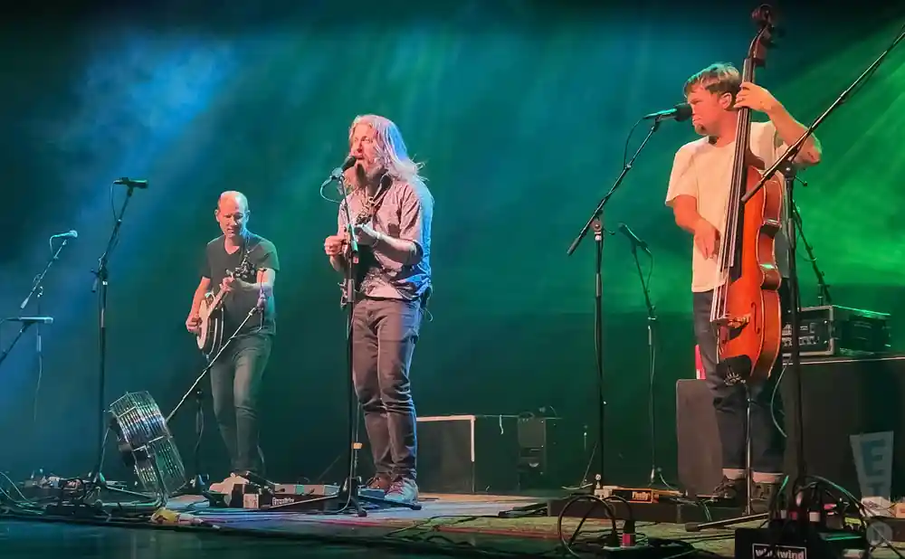 greensky bluegrass performing on stage at the harpa in reykjavik iceland