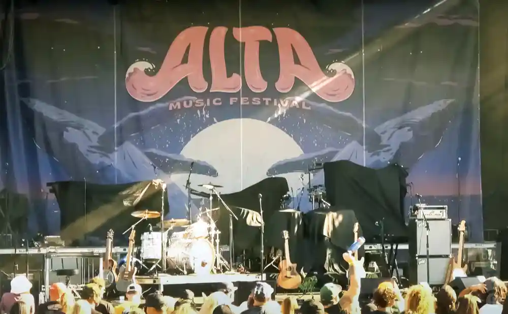 the stage at alta music festival 2023 at avila beach golf resort in avila beach, california.