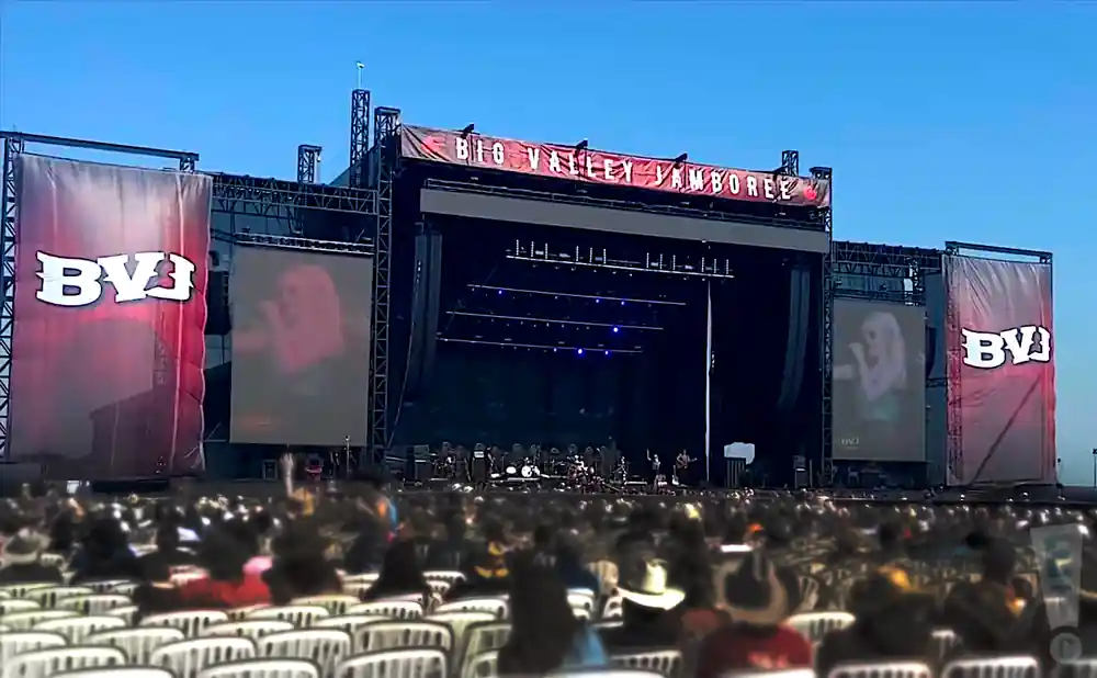 the stage at big valley jamboree 2022.