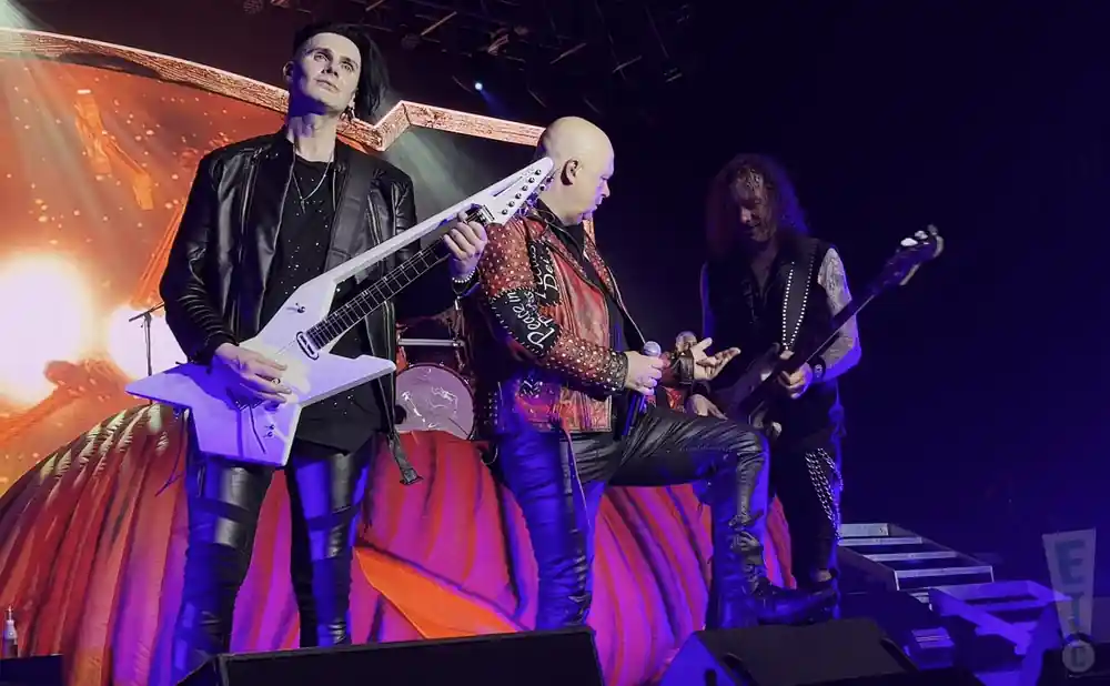 helloween playing live on stage at the factory in deep ellum