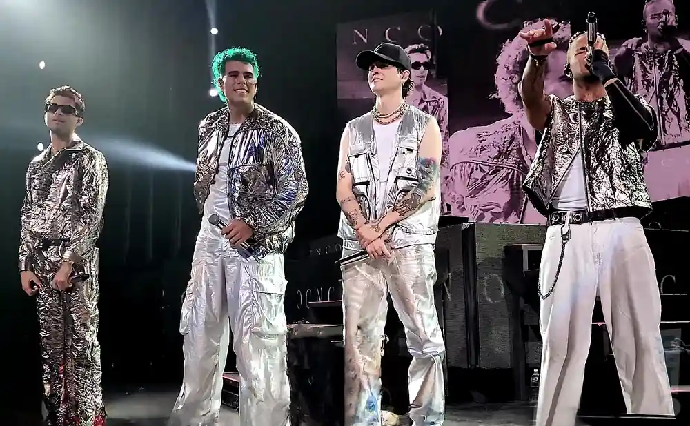 cnco performing on stage at the microsoft theatre in los angeles california