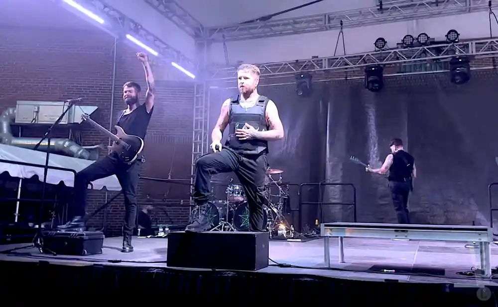 bury tomorrow performing on stage at the hifi annex in indianapolis indiana