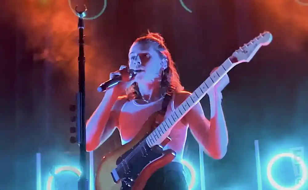 pvris performing on stage at the majestic theatre in detroit michigan