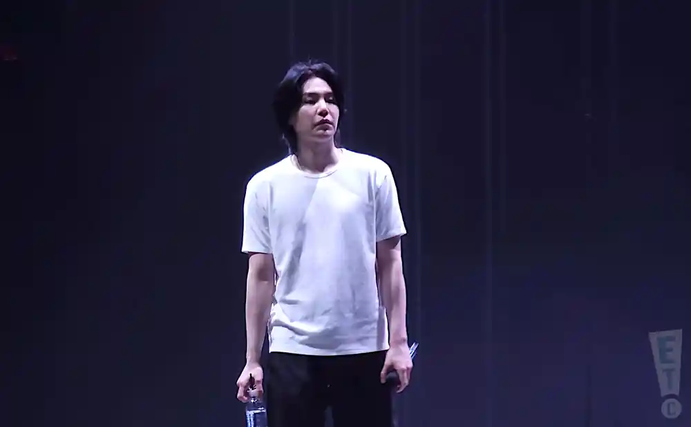 suga performing at the kspo dome in seoul south korea 2023