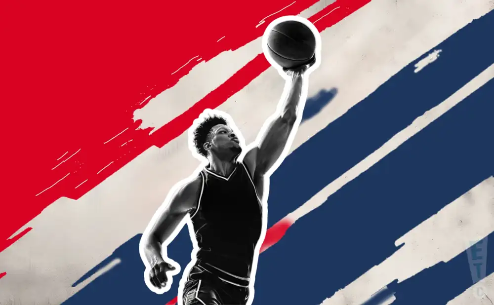 a washington wizards basketball player jumping to tip the ball to gain possession during a game