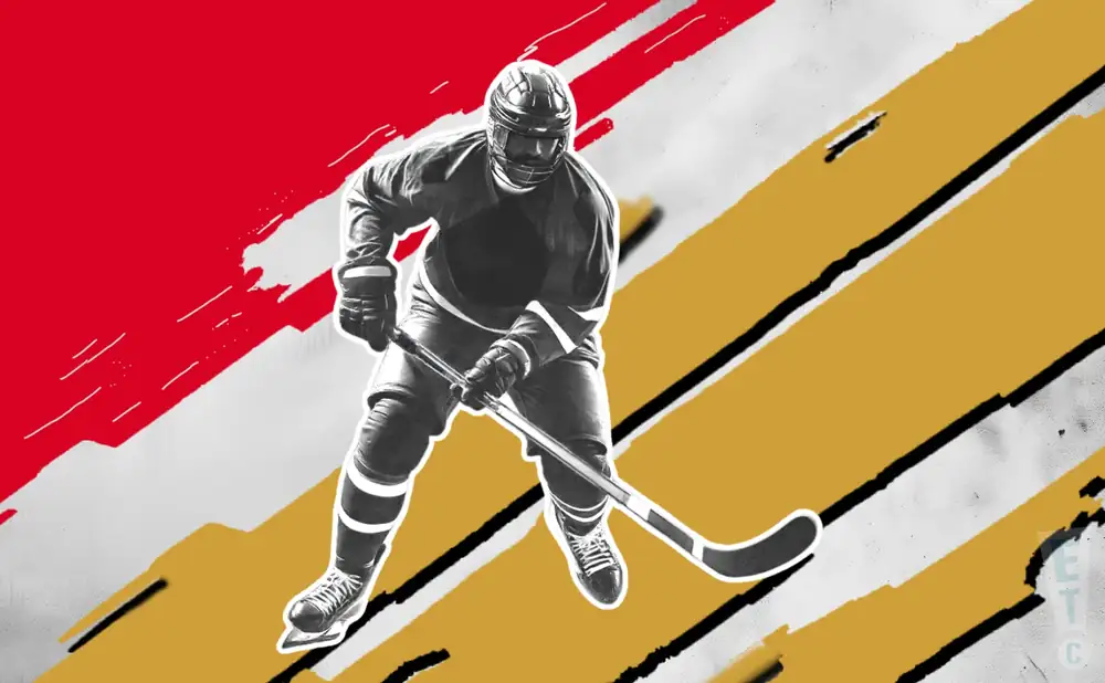 a carolina thunderbirds ice hockey player running down the rink