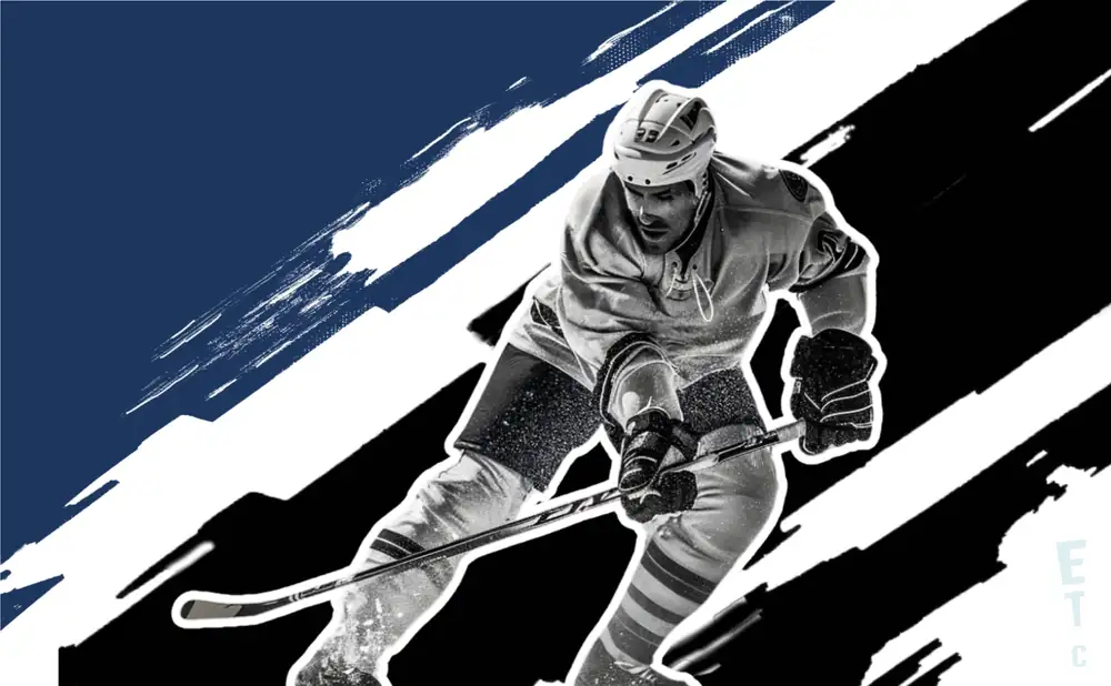 a tampa bay lightning hockey player about to hit the puck