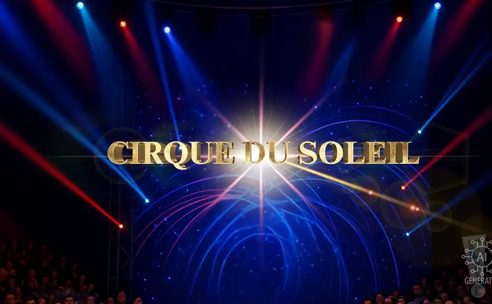 lady hanging mid-air from a red curtain at cirque du soleil - kooza.