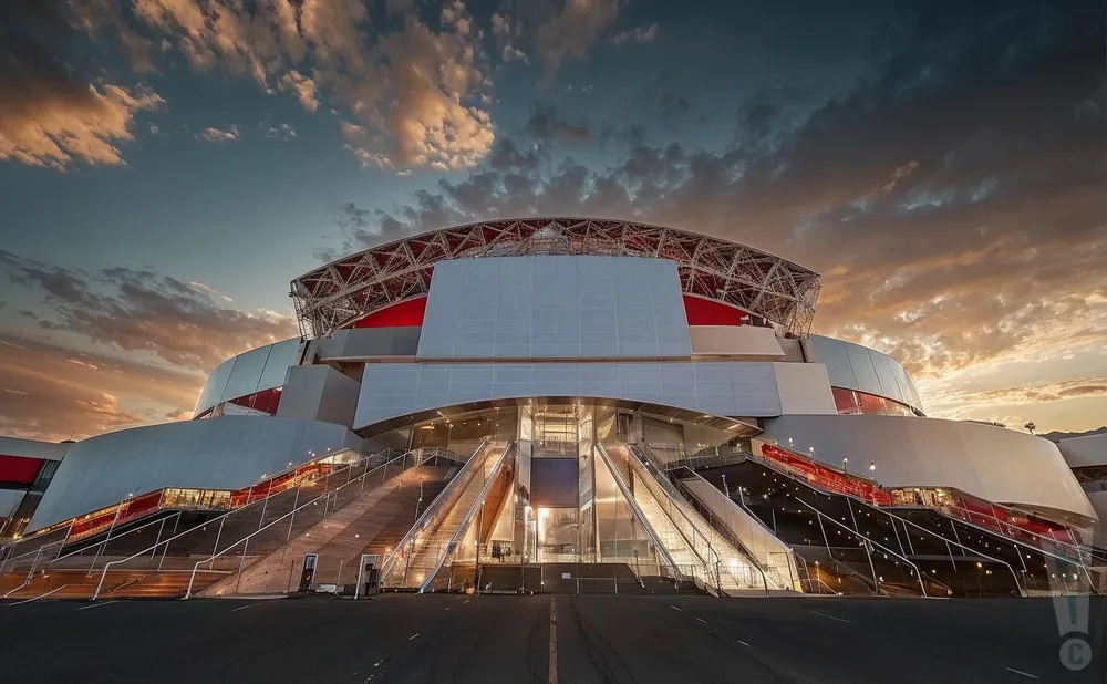 A photograph of Thomas & Mack Center in Las Vegas Nevada