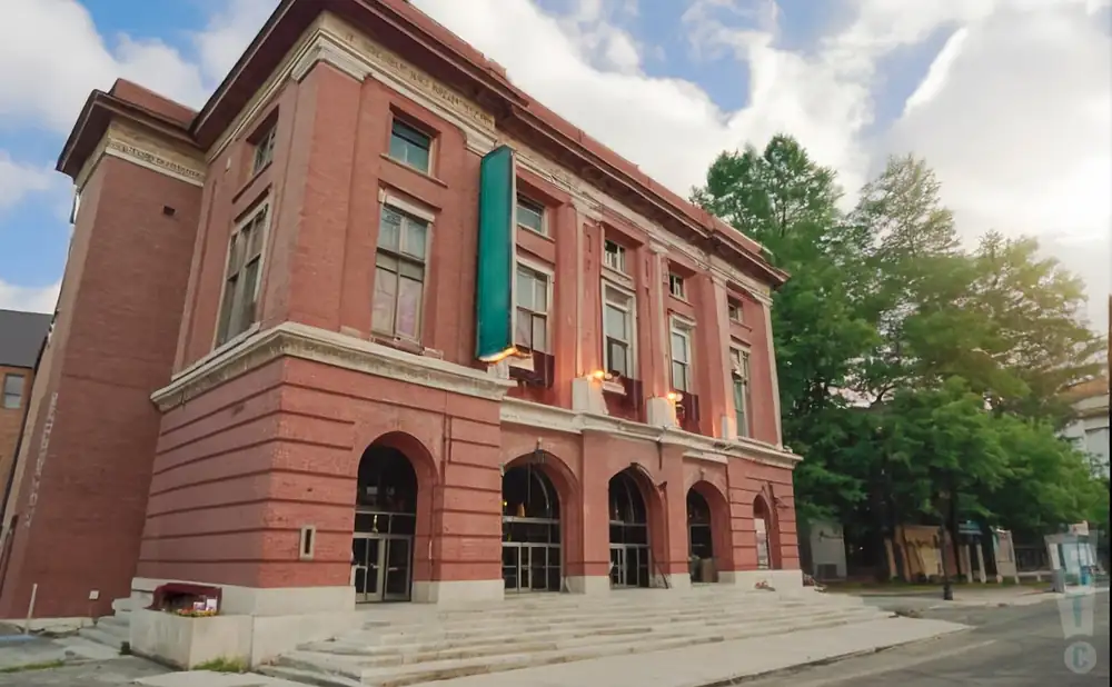 an exterior promotional venue picture of chevalier theatre with a sunny sky