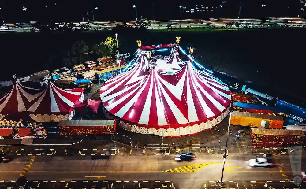 under the big top at redwood empire fairgrounds