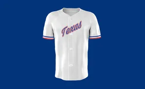 White baseball jersey with 