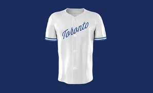 White baseball jersey with 