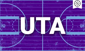 A stylized basketball court with a vintage, distressed look.