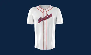 White baseball jersey with 