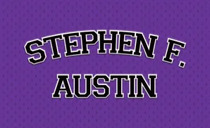 Stephen F. Austin text on a purple textured background.