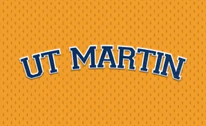 UT Martin text logo on an orange textured background.