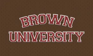 Brown University text displayed on a textured brown background.