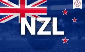 Globe on grass with New Zealand and Union Jack flags, and a soccer ball icon.