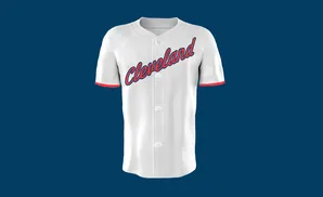 White baseball jersey with 