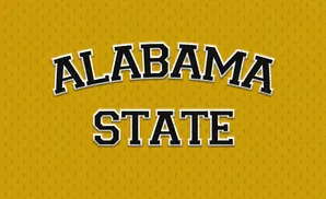 Alabama State text arched over 
