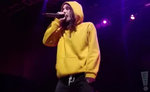 pouya performing on stage at the house of blues in houston texas