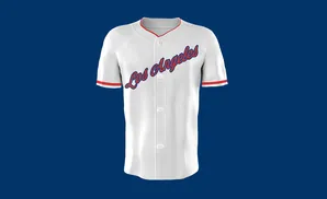 White baseball jersey with 