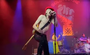 gogol bordello performing live at riot fest 2022.