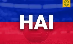 A globe with a soccer ball icon on a blue and red background.