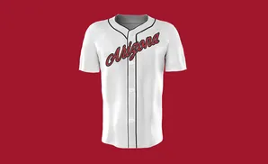 White baseball jersey with 