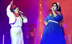 la santa cecilia performing live at auditorio nacional in mexico city