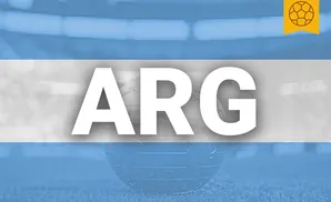Globe with Argentina's flag colors, a soccer ball icon in the upper right.