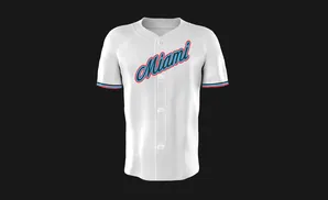 White baseball jersey with 