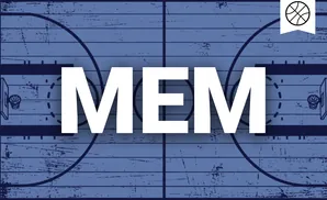 Top-down view of a blue basketball court with a distressed wood texture and a basketball logo.