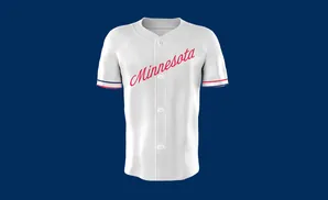 White baseball jersey with 