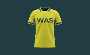 Yellow soccer jersey with 