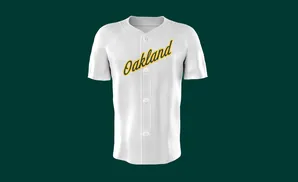 White baseball jersey with 
