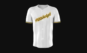 White baseball jersey with 