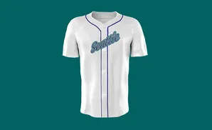 White baseball jersey with 