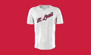 White baseball jersey with 
