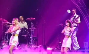 mania  the abba tribute performing at palais des sports in paris france