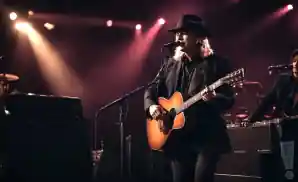 photograph of epic - eagles tribute performing live on stage at an exciting tribute style concert