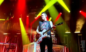 theory of a deadman performing on stage at brooklyn bowl in nashville tennessee
