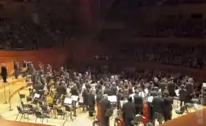the los angeles philharmonic performing at the walt disney concert hall in los angeles, california.