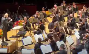 the philadelphia orchestra performing maurice ravel’s boléro on opening night.